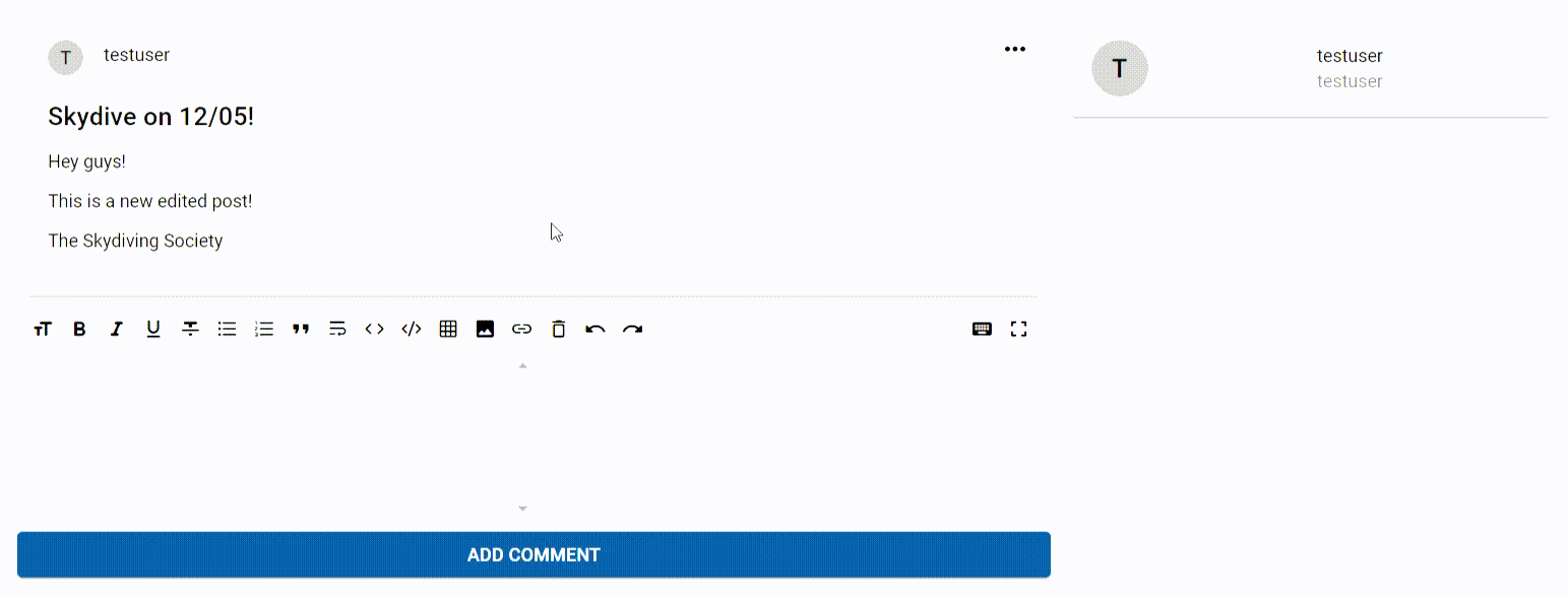 Deleting a Post or Comment